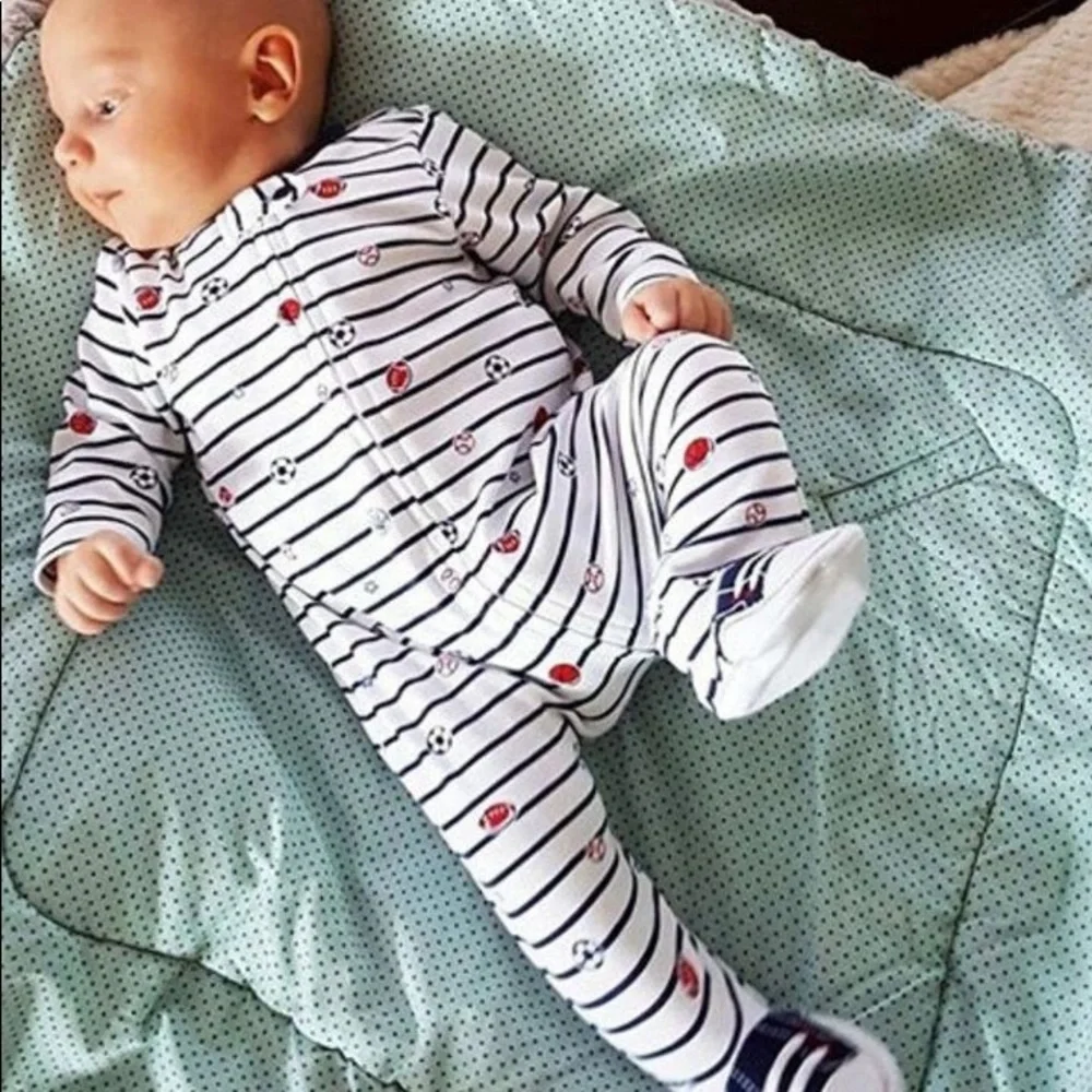 Sports Star Footed One-Piece and Hat by Little Me
